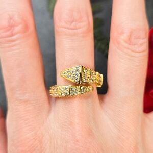 🦋LAST🦋 NWT Tramps+Thieves Vivo 18k Gold Fill Crystal Ring